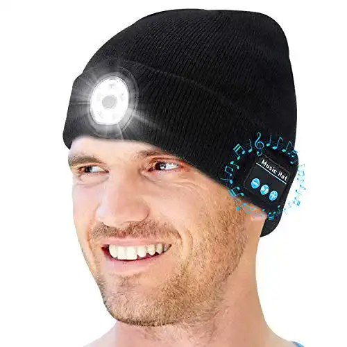 Bluetooth-Mütze mit LED-Leuchten und Kopfhörern von Shenkey