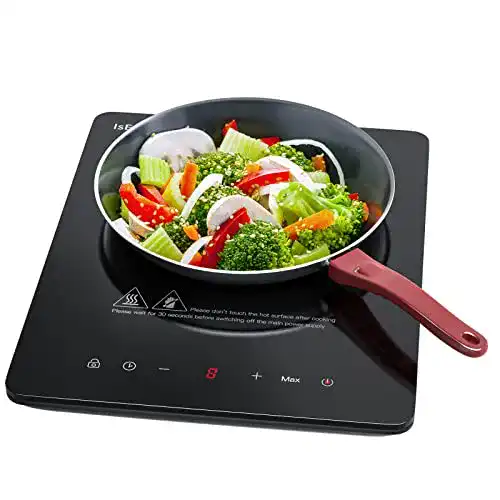 IsEasy Induktionskochplatte 1 Platte 2100W mit Timer und Kindersicherung