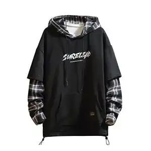 Hoodie Herren Gurunvani Japan Style Patchwork