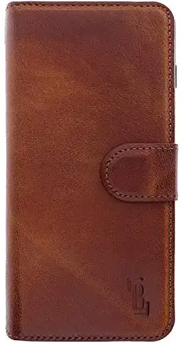 Burkley Handyhülle für Samsung Galaxy S20 Ultra mit Ständer und Kartenfach