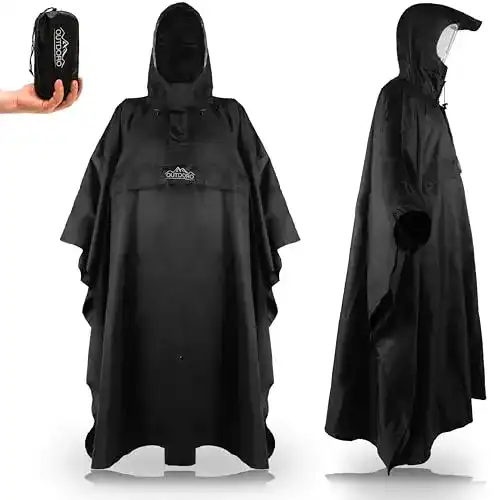 Regenponcho Outdoro mit einstellbarer Länge für Outdoor-Aktivitäten