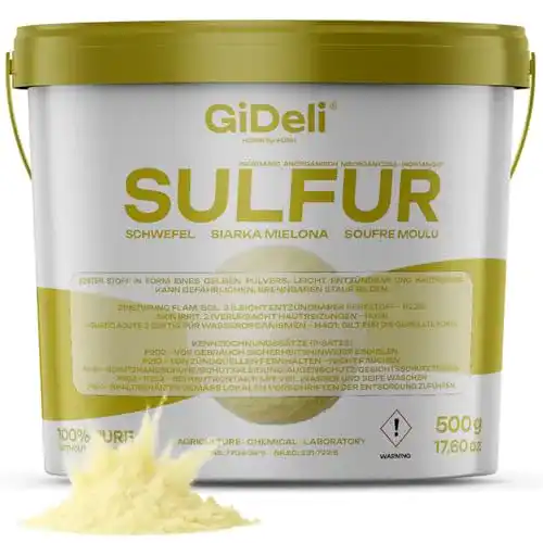 Schwefelpulver Gideli 500g anorganisch 99,9% für verschiedene Anwendungen