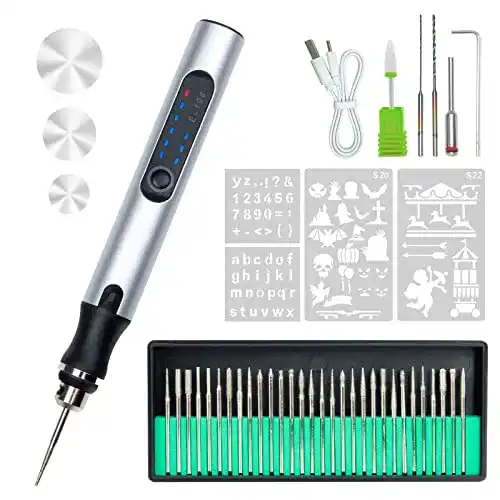 Elektrischer Gravierstift PTUI mit 36 Bits, wiederaufladbar
