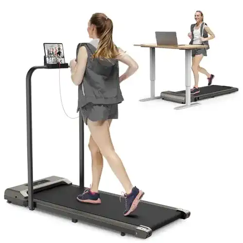 Büro Laufband bigzzia Walking Pad klappbar mit Geschwindigkeitsbereich 1-10 km/h