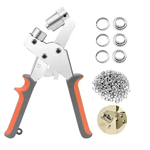 Ösenzange BriSunshine Set mit 500 Metallösen (Innen Ø 10 mm)
