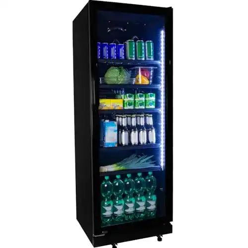 Getränkekühlschrank Zorro ZKB 360 Liter schwarz für Gastronomie und Kiosk