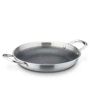 GSW Servierpfanne Innoxa Black 28 cm Edelstahlpfanne mit Antihaftbeschichtung