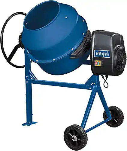 Scheppach Betonmischer MIX200 mit 850W Rührwerk und 200L Fassungsvermögen