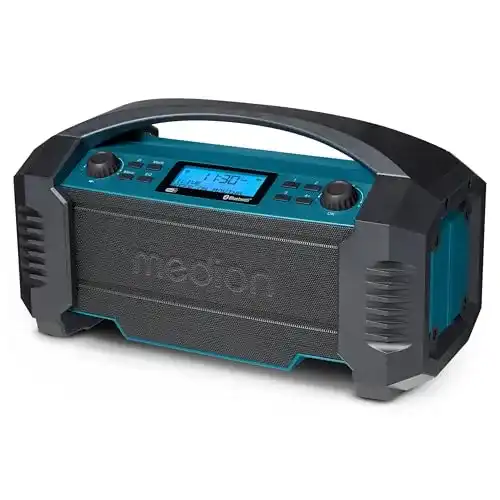 Akku-Radio Medion E66050 DAB+ Baustellenradio mit Bluetooth und IP54-Schutz