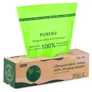 Kompostierbare Müllbeutel PureNV 60 Stück für Biomüll