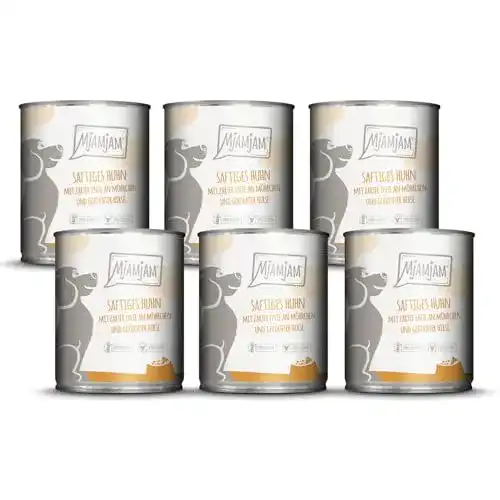 MjAMjAM Premium Nassfutter für Hunde mit Huhn und Ente