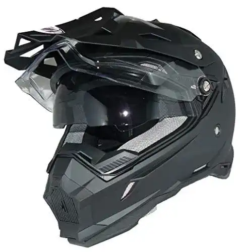 Crosshelm mit Visier und integrierter Sonnenblende von Protectwear
