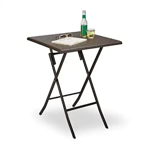 Stehtisch Relaxdays Gartentisch klappbar Bastian quadratisch