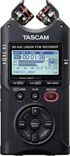 Tascam DR-40X tragbarer Vierspur-Audiorecorder und USB-Interface