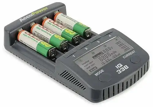 18650 Ladegerät AccuPower IQ-338 für Rundzellen und NiCd