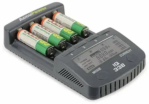 18650 Ladegerät AccuPower IQ-338 für Rundzellen und NiCd