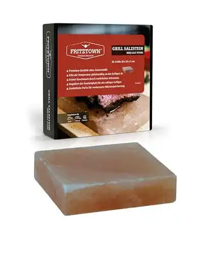 Salzstein Grill Fritztown Deluxe – 20x20x5 cm für intensiven Geschmack
