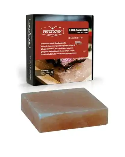 Salzstein Grill Fritztown Deluxe – 20x20x5 cm für intensiven Geschmack