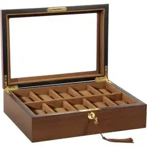 Uhrenbox Uten für 10 Uhren mit Schlüssel und Aufbewahrung