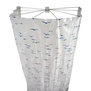 Duschspinne Ridder Sylt – Duschfaltkabine Ombrella aus Kunststoff und Edelstahl
