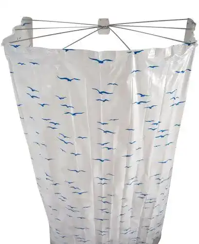 Duschspinne Ridder Sylt – Duschfaltkabine Ombrella aus Kunststoff und Edelstahl