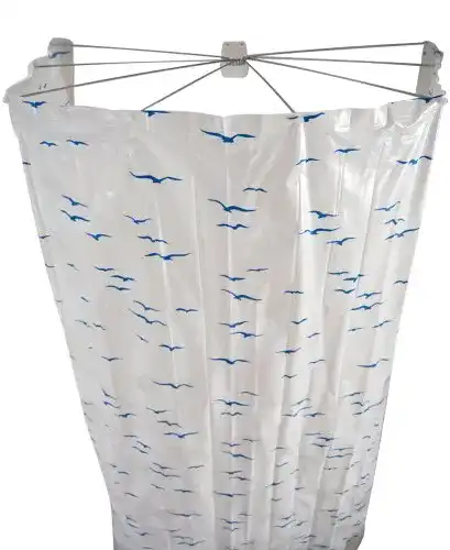 Duschspinne Ridder Sylt – Duschfaltkabine Ombrella aus Kunststoff und Edelstahl