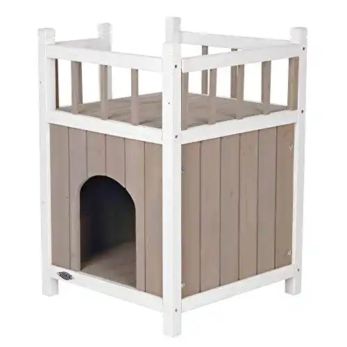 Katzenhaus Outdoor Trixie 44093 Natura Cat’s Home mit Balkon