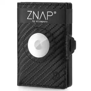 Kreditkartenetui Slimpuro ZNAP Airtag Wallet aus Leder