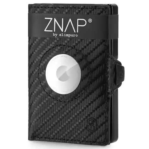 Kreditkartenetui Slimpuro ZNAP Airtag Wallet aus Leder