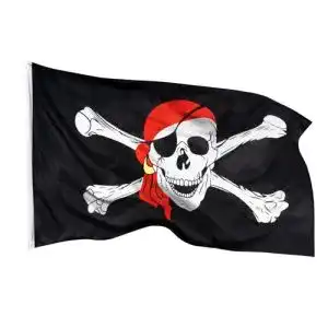 Piratenflagge Aricona mit Totenkopfdesign und Messing-Ösen