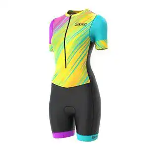 Trisuit Damen Sikma Radsport-Skinsuit, gepolstert und einteilig