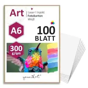 Blanko-Postkarten younikat zum Selbstgestalten im 100er Set