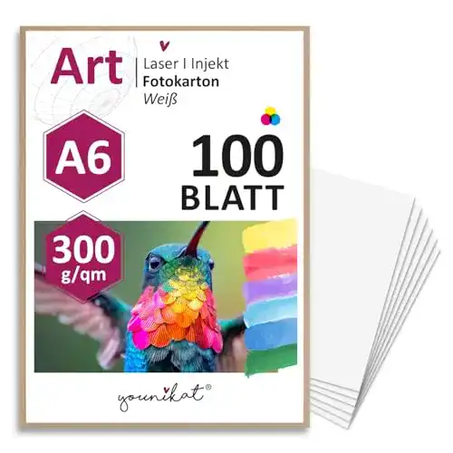Blanko-Postkarten younikat zum Selbstgestalten im 100er Set