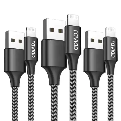 Lightning-Kabel RAVIAD iPhone Ladekabel, 3-Pack, 2M