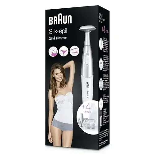 Intimrasierer für Damen Braun Silk-epil FG1100 mit 4 Zubehörteilen