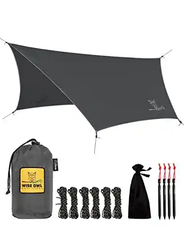 Wise Owl Outfitters Camping Tarp – Wasserdichte Regenfliegenplane