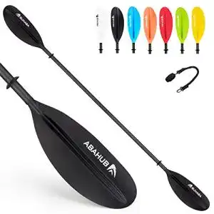 Kajakpaddel Carbon Abahub 2-teilig 230 cm mit Paddelleine