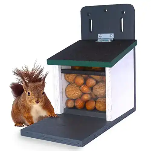 Eichhörnchen Futterhaus aus Holz Wetterfestes Futterhaus für Eichhörnchen