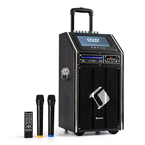Auna DisGo Box 100 DVD mobile PA-Anlage mit Bluetooth und Mikrofonen