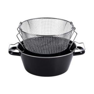 Frittiertopf Riess 0052-022 Pommes-Frites Pfanne mit Einsatz 24 cm