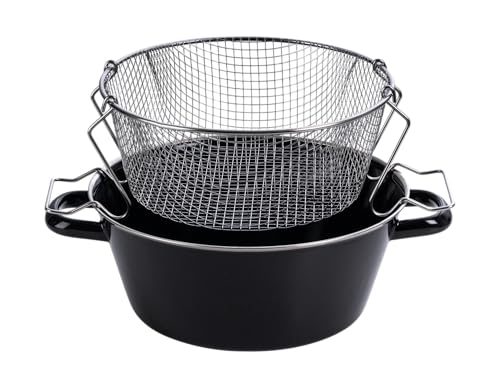 Frittiertopf Riess 0052-022 Pommes-Frites Pfanne mit Einsatz 24 cm