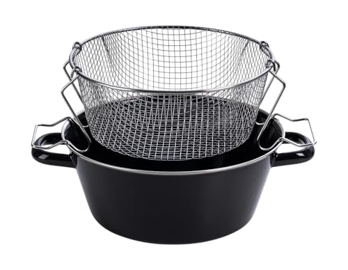 Frittiertopf Riess 0052-022 Pommes-Frites Pfanne mit Einsatz 24 cm