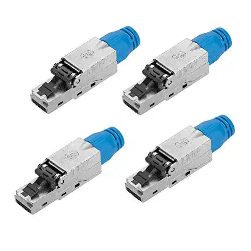 Kwmobile 4X CAT 8 RJ45 Netzwerkstecker für Hochgeschwindigkeitsverbindungen