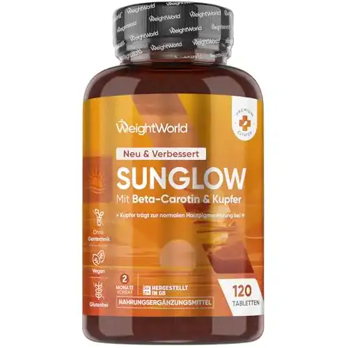 Bräunungskapseln maxmedix Sunglow Beta Carotin Komplex für Hautpigmentierung