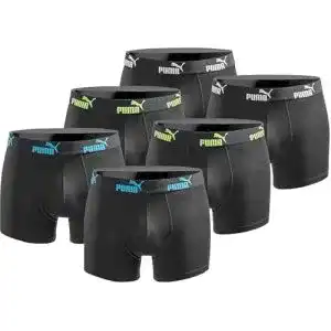 Puma Boxershorts Herren 6er Pack Basic Schwarz