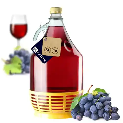 Gärballon Kadax Weinballon 5L aus Glas mit schmaler Öffnung