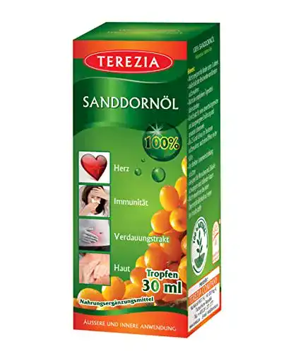 Sanddornöl Terezia 100% Tropfen zur Unterstützung von Immunsystem, Haut und Verdauung