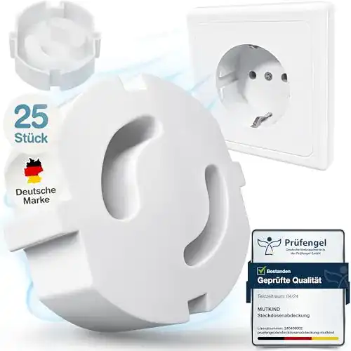 Steckdosensicherung Mutkind – 25 Stück Steckdosen Kindersicherung