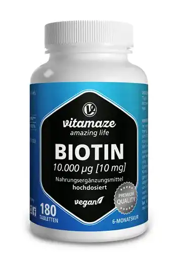 Vitamaze Biotin 10000 mcg – Hochdosierte Vitamin-B7 Tabletten