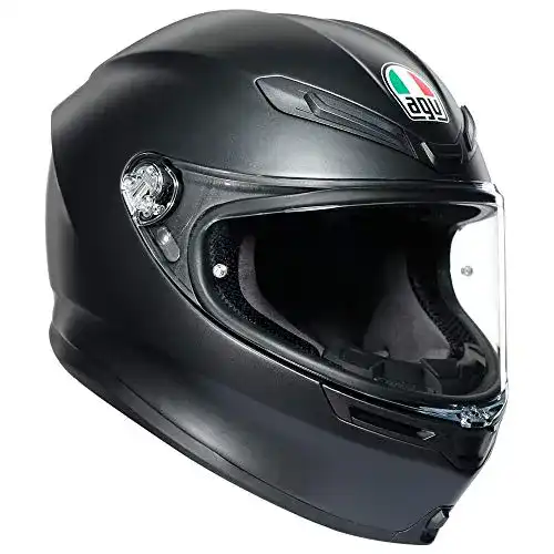 AGV Herren K6 Motorradhelm in Mattschwarz, Größe M Corto